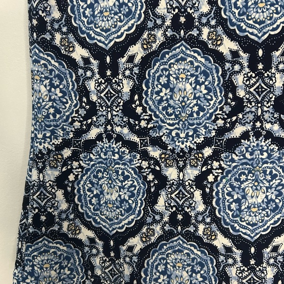 Blue Patterned Women's Top, Size L - Picture 2 of 6